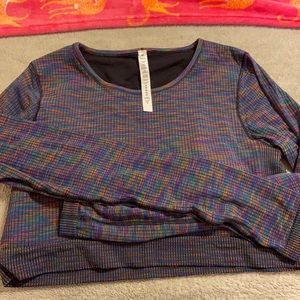 lululemon ebb to street long sleeve rainbow tee